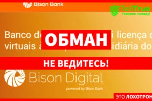 Bison Bank (bison-digital.ink) лжебанк мошенников!